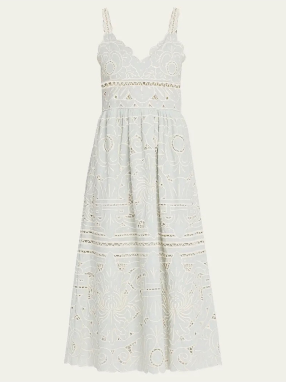 Sea New York light blue Lace Eyelet Maxi Dress- size 6